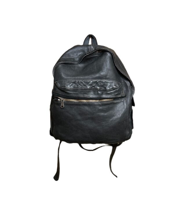Vintage effect leather backpack