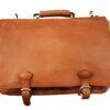 Leather work bag w/flap and buckles I Medici