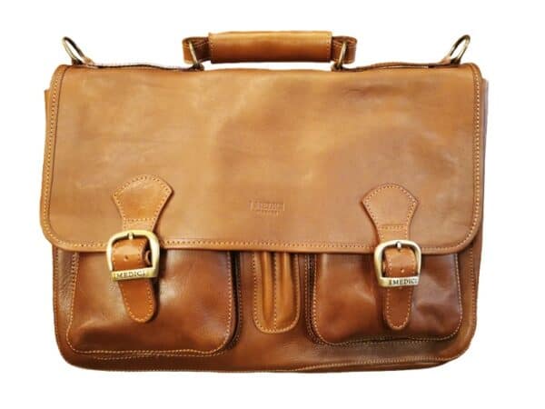 I Medici leather work bag with pockets