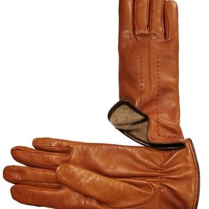 Women's leather glove with stitching detail