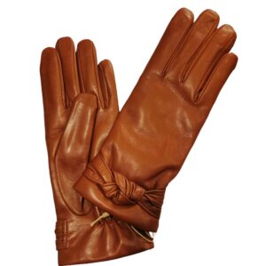 Women's leather glove with flake detail