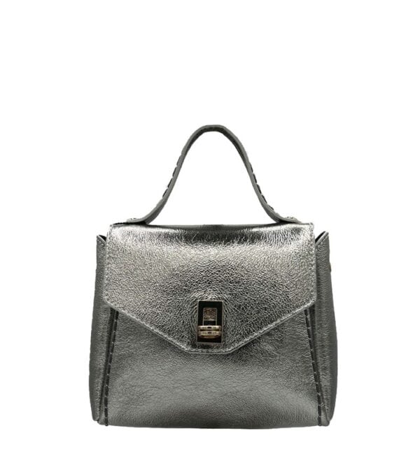 Mini bag in pelle laminata Plinio Visonà