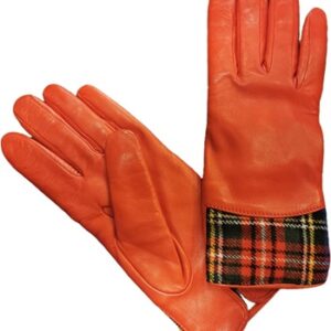 Guanto donna nappa e tartan
