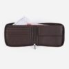 Leather wallet with zip Corti