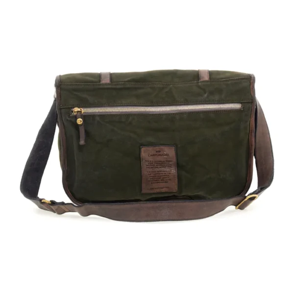 Campomaggi leather and canvas shoulder bag - Image 2