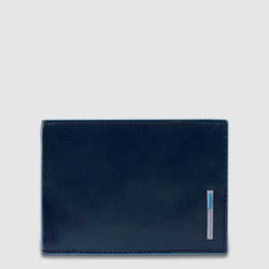 Piquadro men's leather wallet with coin purse and flap