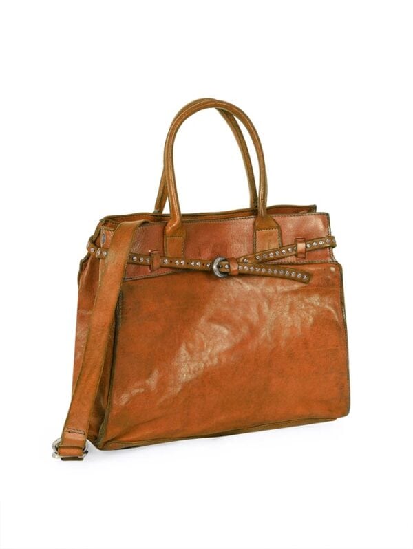 Bauletto Kura con rivetti in pelle Campomaggi