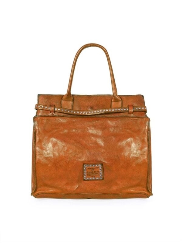 Bauletto Kura con rivetti in pelle Campomaggi - immagine 2