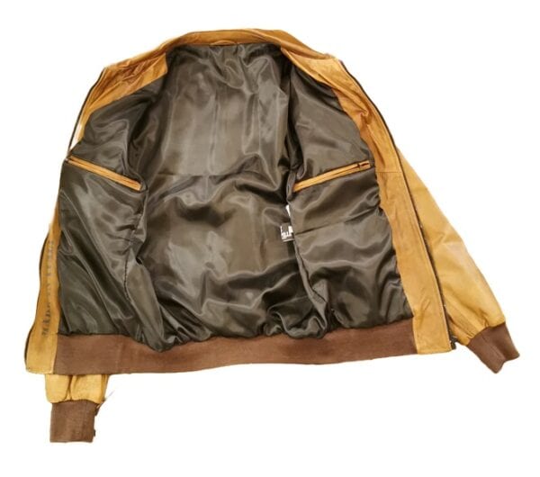 Giacca in pelle uomo Red2 Tuscany tamponata a mano - immagine 2