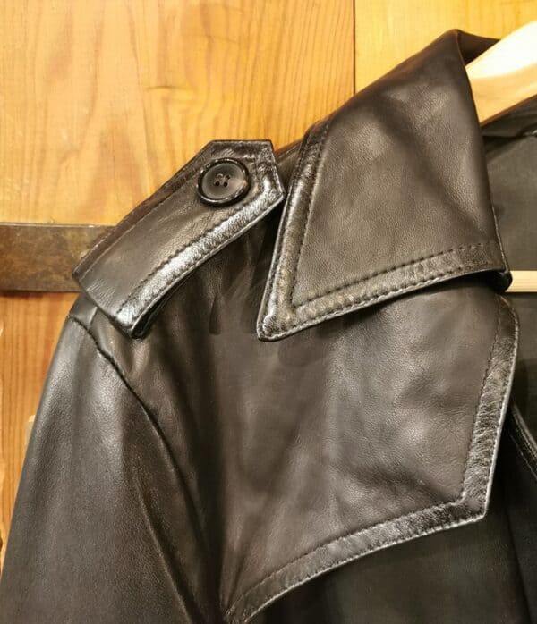 Men's trench coat in hand-padded Tuscany leather - Image 4