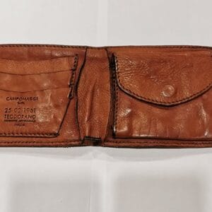Campomaggi men's leather wallet with coin pocket