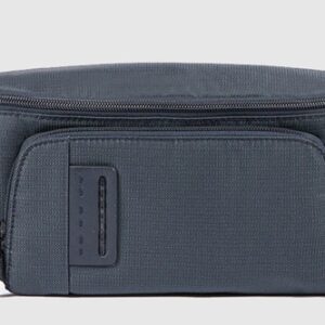 Leather and fabric fanny pack