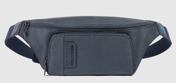 Leather and fabric fanny pack