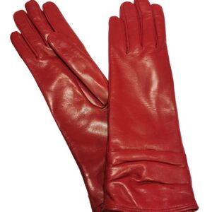 Women's long curled leather glove (Copia)