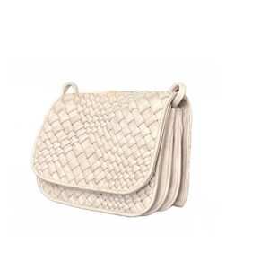 Borsa a tracolla in pelle intrecciata Visonà