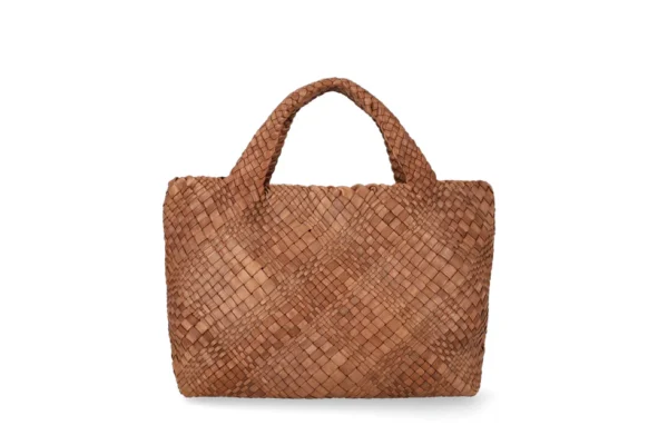 Borsa grande in pelle intrecciata Visonà