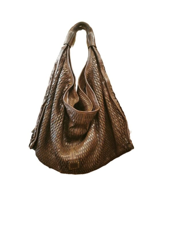 Borsa a spalla in pelle linea mangrovia Campomaggi - immagine 3