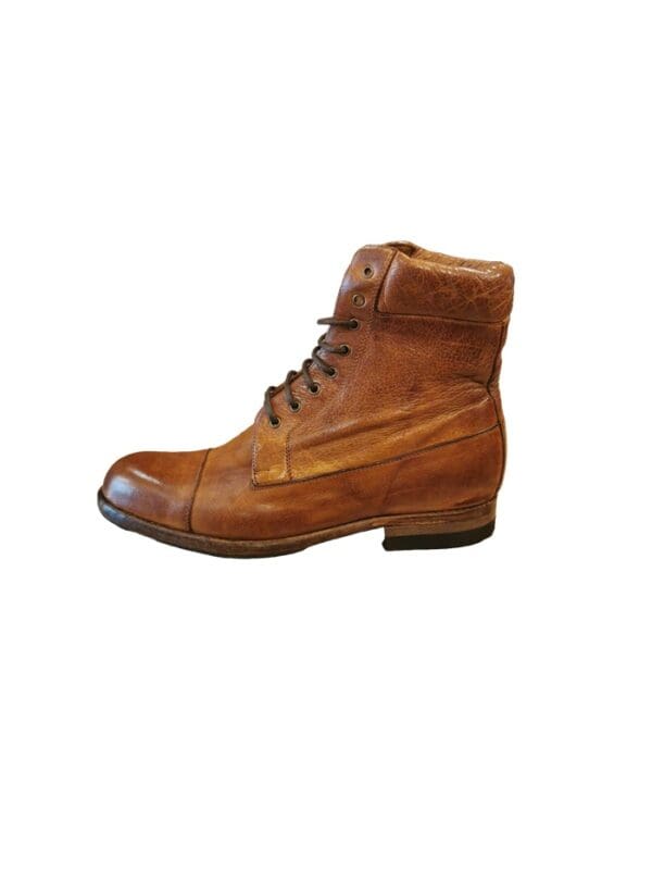 Stivaletto da donna in pelle con stringhe - immagine 3