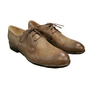 Scarpa stringata da uomo in pelle effetto Nabuk