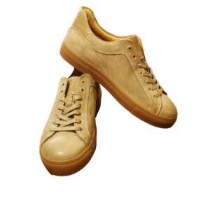 Sneaker in pelle effetto camoscio