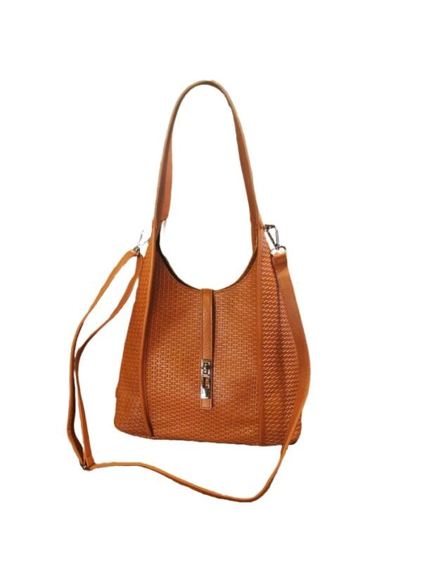 Borsa in pelle Bruno Rossi intreccio stampato - immagine 3
