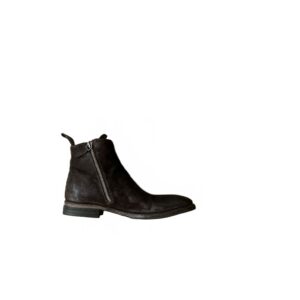 Stivaletto da donna con zip in pelle rovesciato