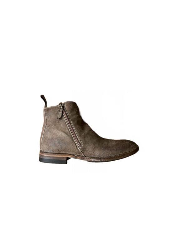Stivaletto da donna con zip in pelle rovesciato