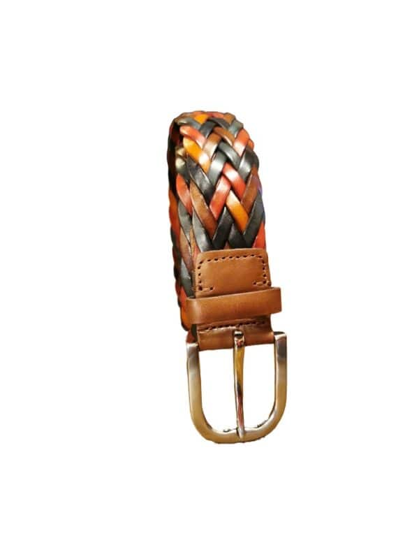 Cintura intrecciata in pelle