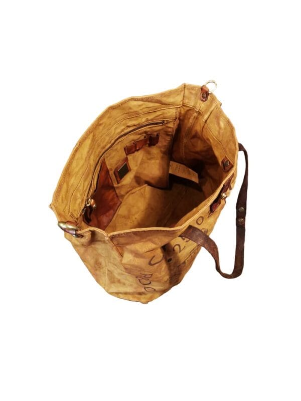 Borsa in pelle e canvas Campomaggi - immagine 3