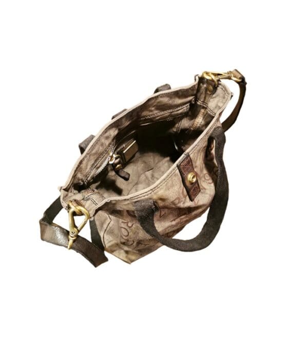 Borsa in pelle e canvas Campomaggi - immagine 3