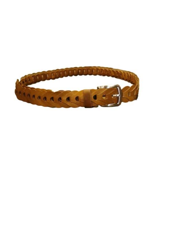 Cintura intrecciata in pelle