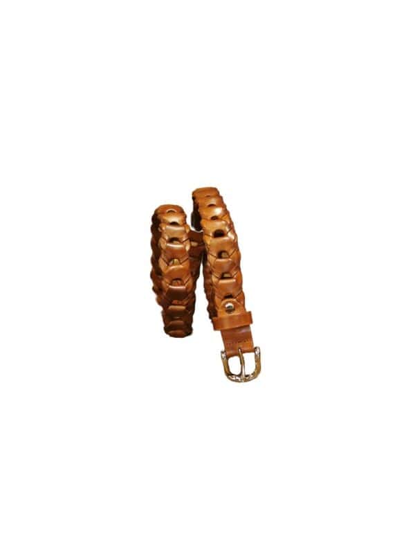 Cintura in pelle intrecciata
