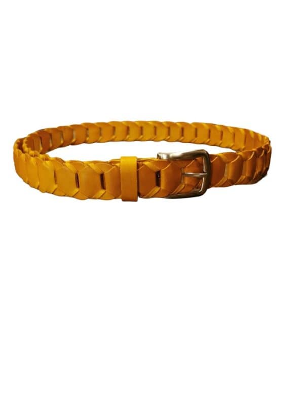 Cintura in pelle intrecciata