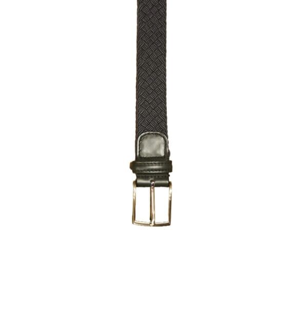 Cintura elasticizzata con rifiniture in pelle - immagine 3
