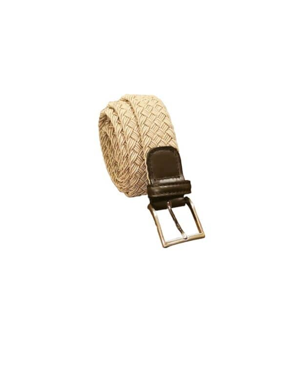 Cintura elasticizzata con rifiniture in pelle