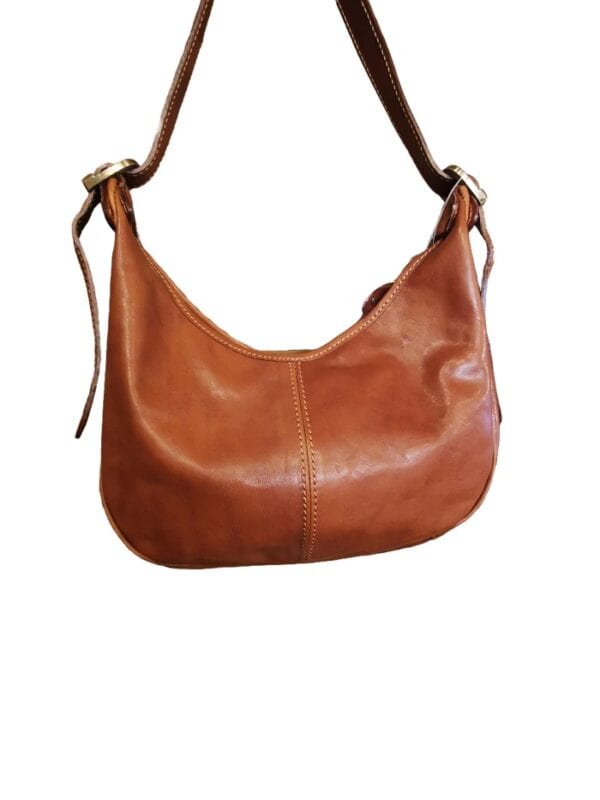 Borsa a mezzaluna in pelle - immagine 3