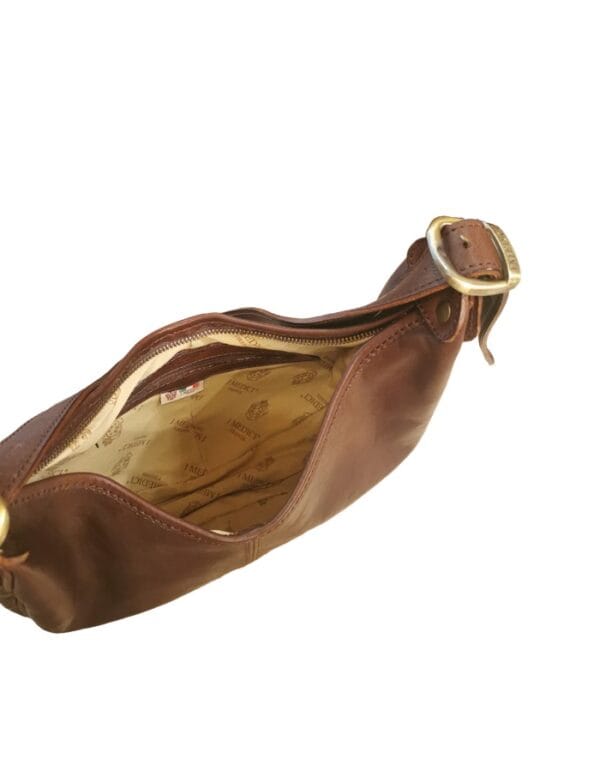 Borsa a mezzaluna in pelle - immagine 2