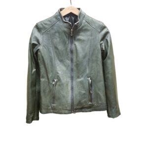 Giacca in pelle donna Claudia Tuscany tamponata a mano