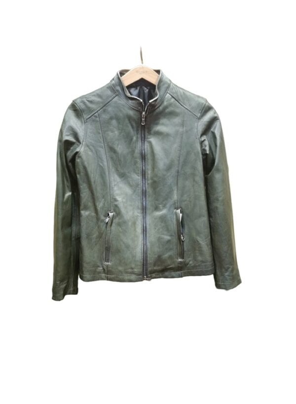 Giacca in pelle donna Claudia Tuscany tamponata a mano