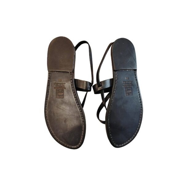 Women's leather flip-flop sandals - Image 2